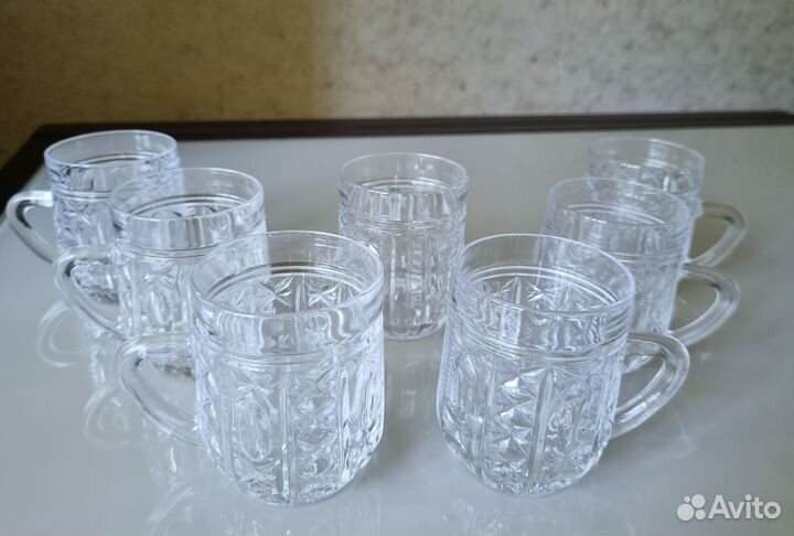 Хрустальные кружки СССР винтаж 6шт