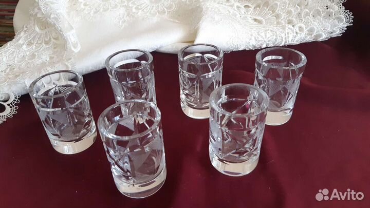 Стакан из тонкого стекла, стопки СССР