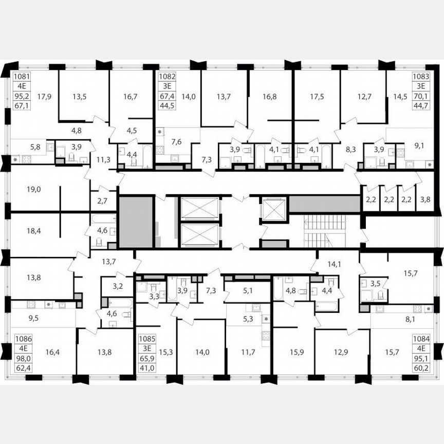 2-к. квартира, 67,4 м², 17/24 эт.