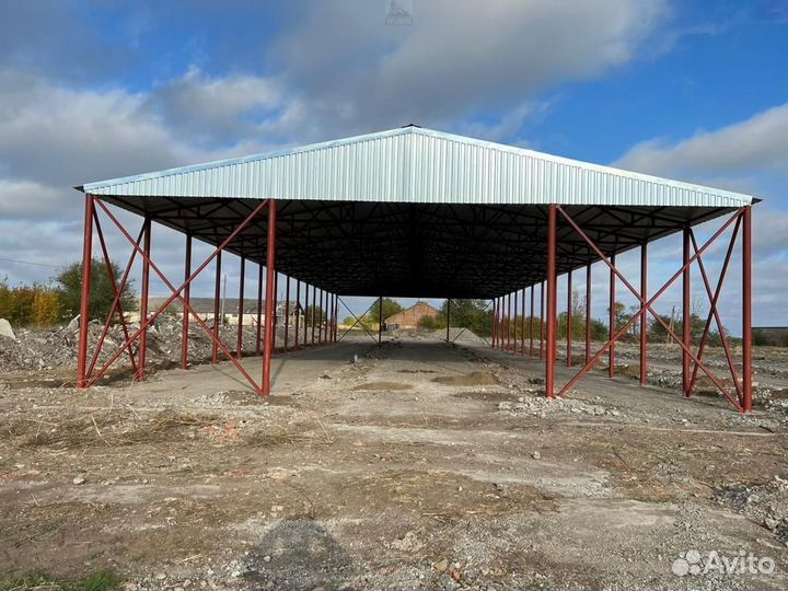 Возведение ангаров навесов складов