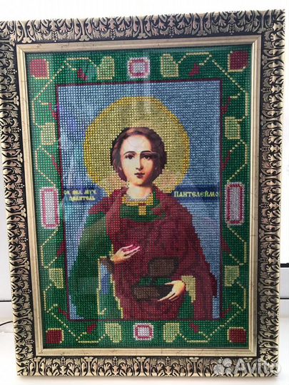 Вышивка бисером иконы святых