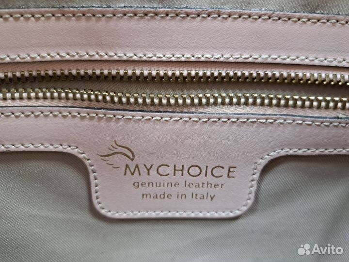 Сумка натуральная кожа My choice пудровый розовый