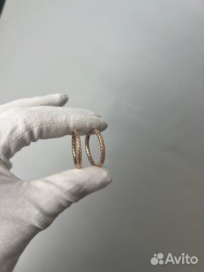 Золотые серьги 585 проба конго