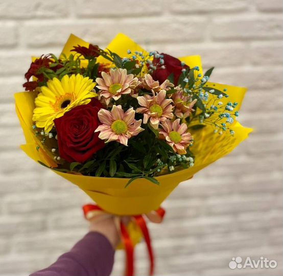 Цветы, Букеты Роз и хризантем, Доставка цветов