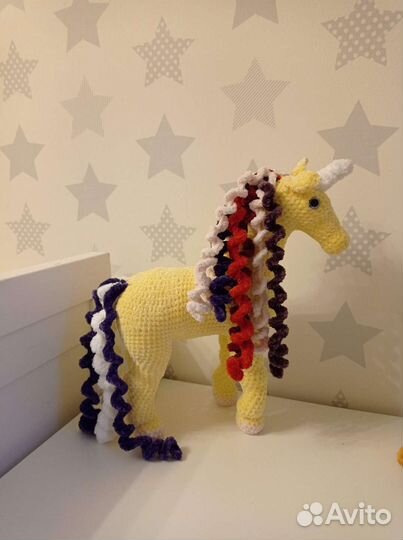 Вязаные игрушки.Единорог