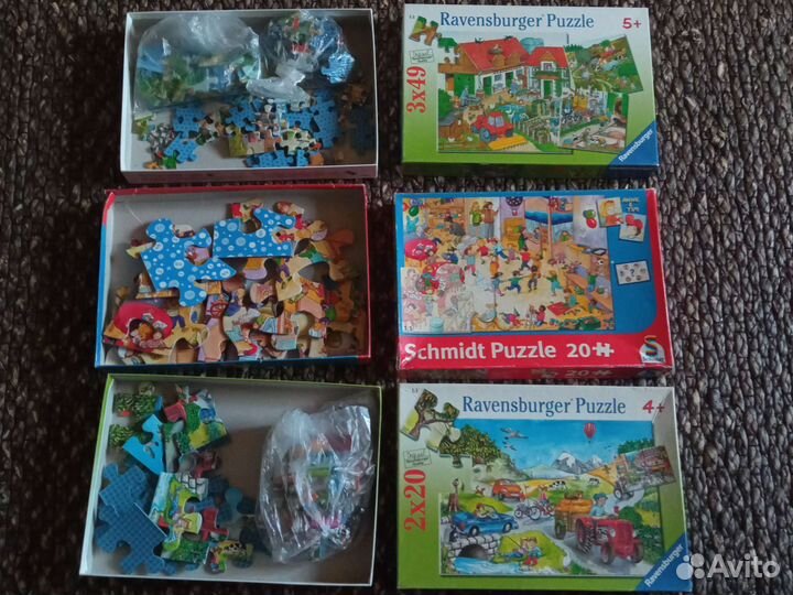 Пазлы производства Германии, 6 картинок