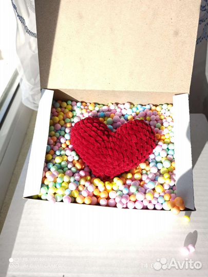 Мягкая игрушка зайчик сердце брелок