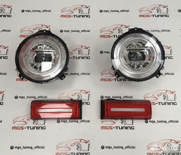 Комплект фары + фонари Mercedes G-class стиль 2018