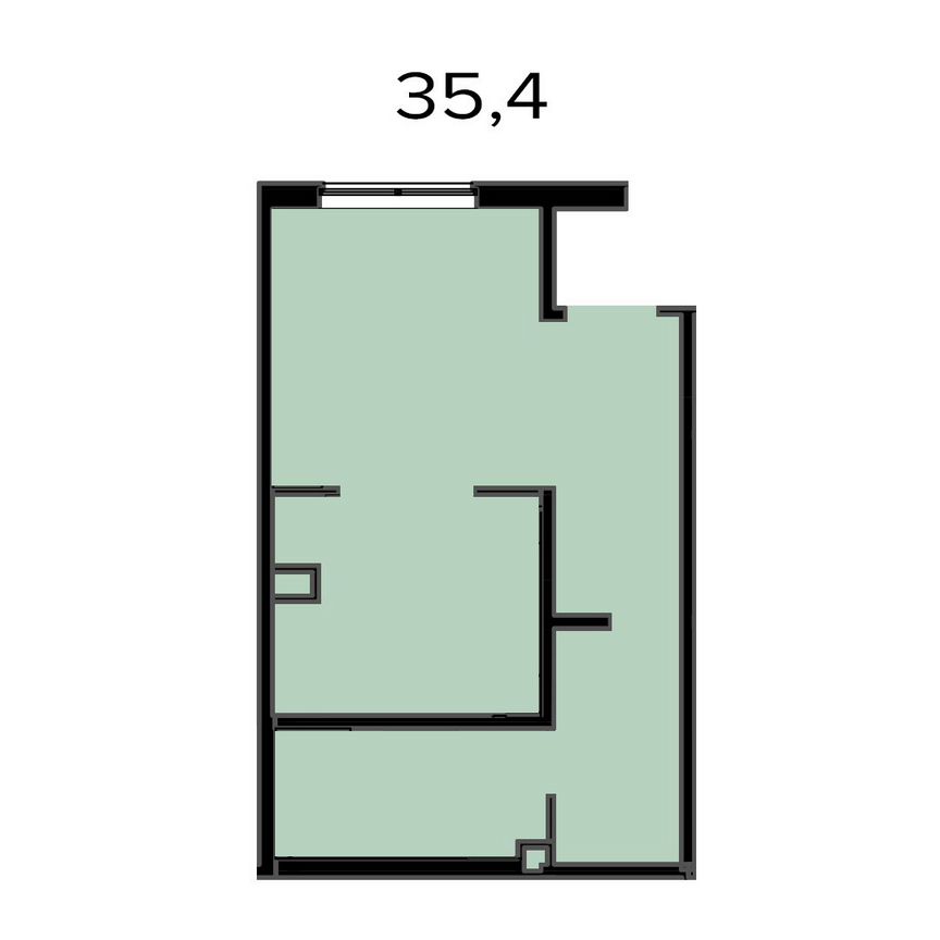 1-к. апартаменты, 35,4 м², 1/8 эт.
