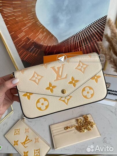 Louis vuitton клатч белый монограмм