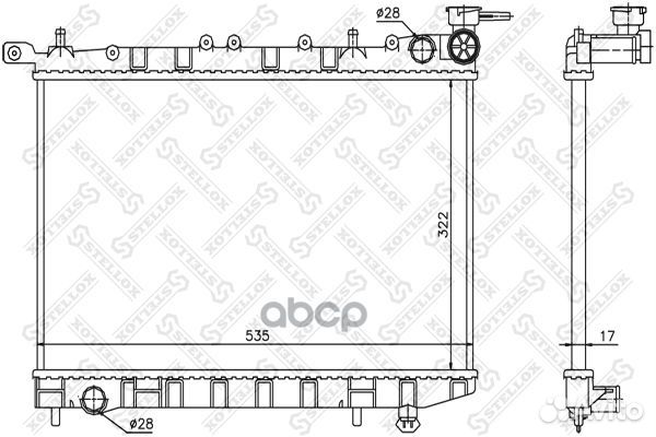 1025121SX радиатор системы охлаждения Nissan S