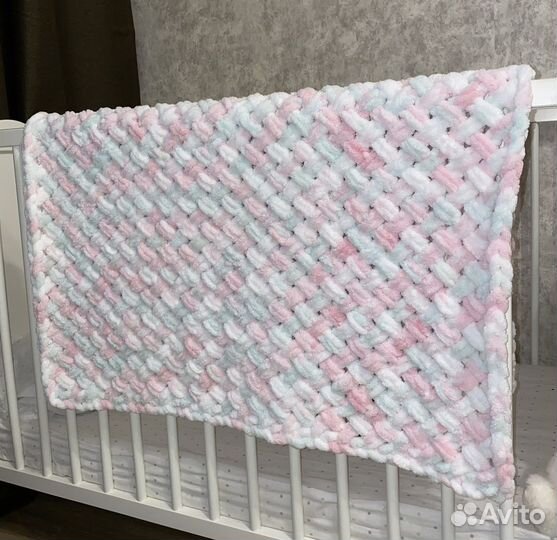 Плед детский вязаный ручная работа