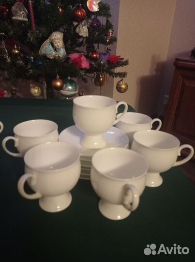 Сервизы чайно/кофейные, костяной фарфор лфз. Новые