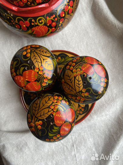 Набор для специй, деревянный набор хохлома