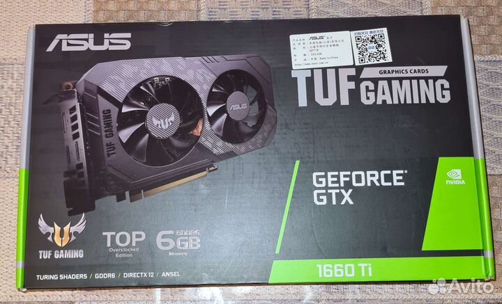 Asustuf GTX 1660 Ti evotop 6GB