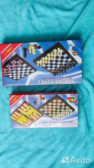 Шахматы и шашки магнитные настольные