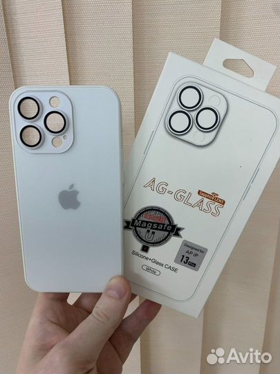 Чехол стеклянный Magsafe iPhone 13 Pro