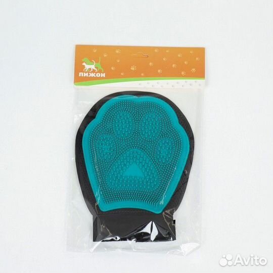 2 шт. Рукавица - щетка для шерсти двусторонняя, на