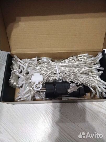 Гирлянда (занавес) Wi-Fi 3х3 м, прозрачный RGB