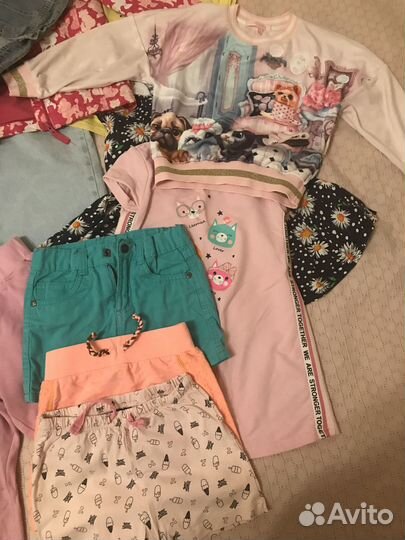 Детские вещи пакетом для девочки 104-110