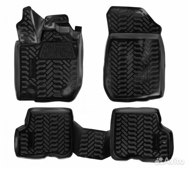 Ковры для renault logan ii (14), 4 шт., (крепеж)