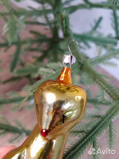 Ёлочная игрушка Лиса СССР