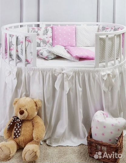 Бортики для девочки в кроватку