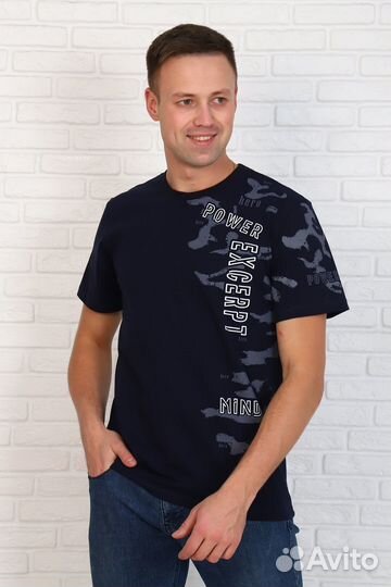 Футболка - синий №Н-57062 - 48. Оптом