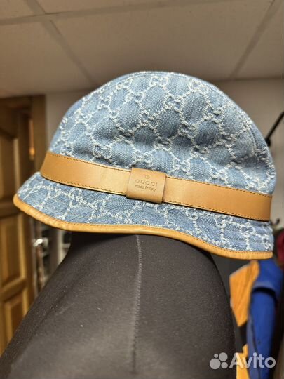 Панама джинсовая Gucci (оригинал) 56р