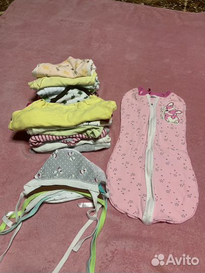 Детские вещи пакетом для девочек с 0 мес