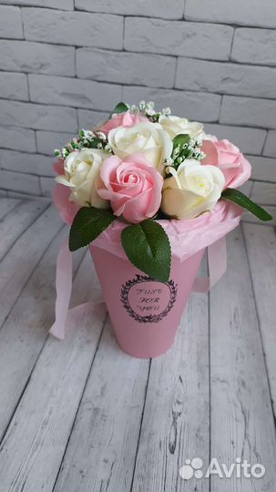 Букет из мыльных роз