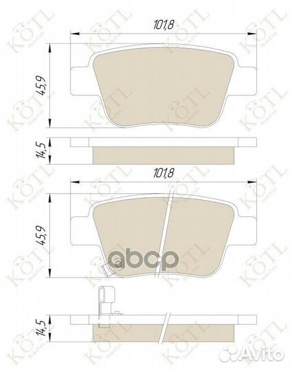 Тормозные колодки 0446605010 3337KT kotl