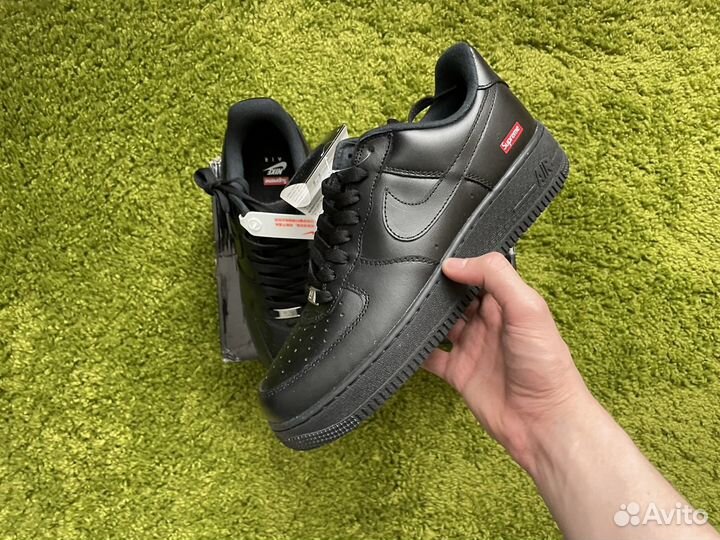 Nike air force 1 supreme черные