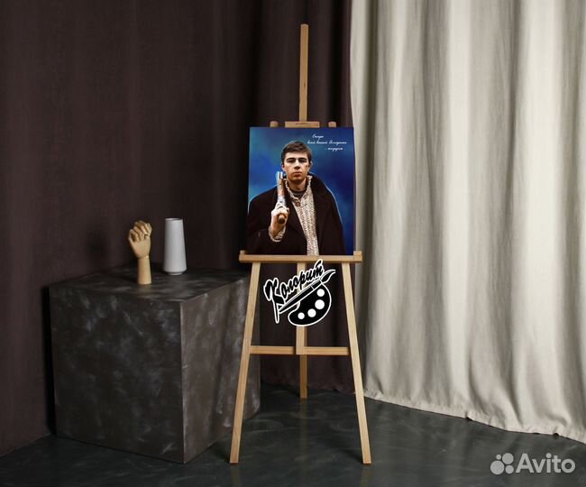 Данила Багров портрет на холсте 40х50см