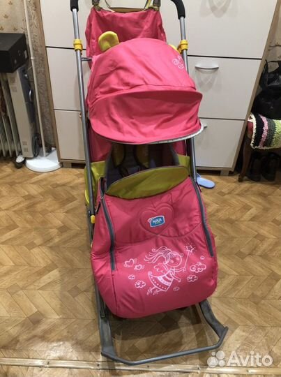 Санки коляска ника детям 7