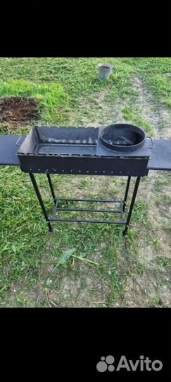 Мангал 4мм Мощный,толстый металл,на 100лет,надежно