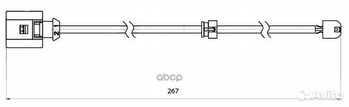 Датчик износа колодок audi Q7 06- зад. L 267 PFS