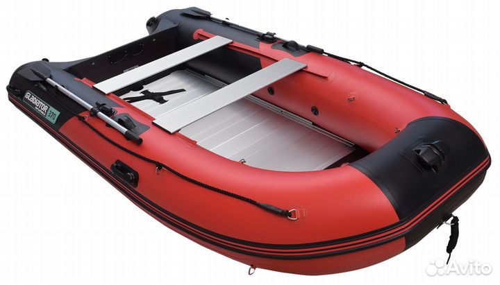 Лодка пвх Gladiator C370AL красно-черный