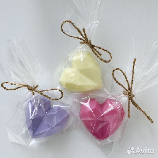 Мыло ручной работы, сердце, 14 февраля, 8 марта