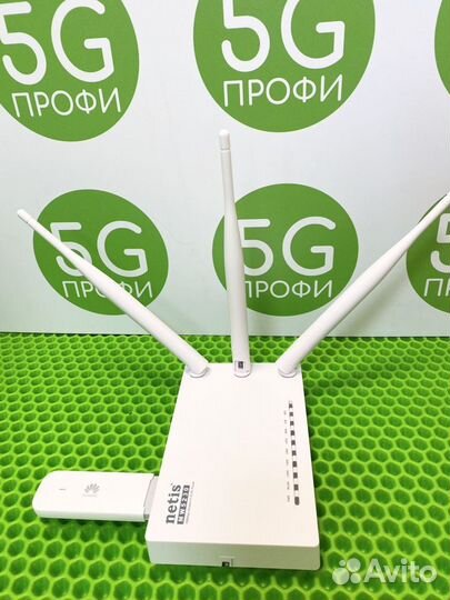 Wi-Fi роутер Netis + 4G Huawei 3372 + SIM