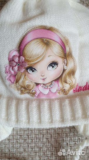 Шапка утеплённая для девочки, размер 40