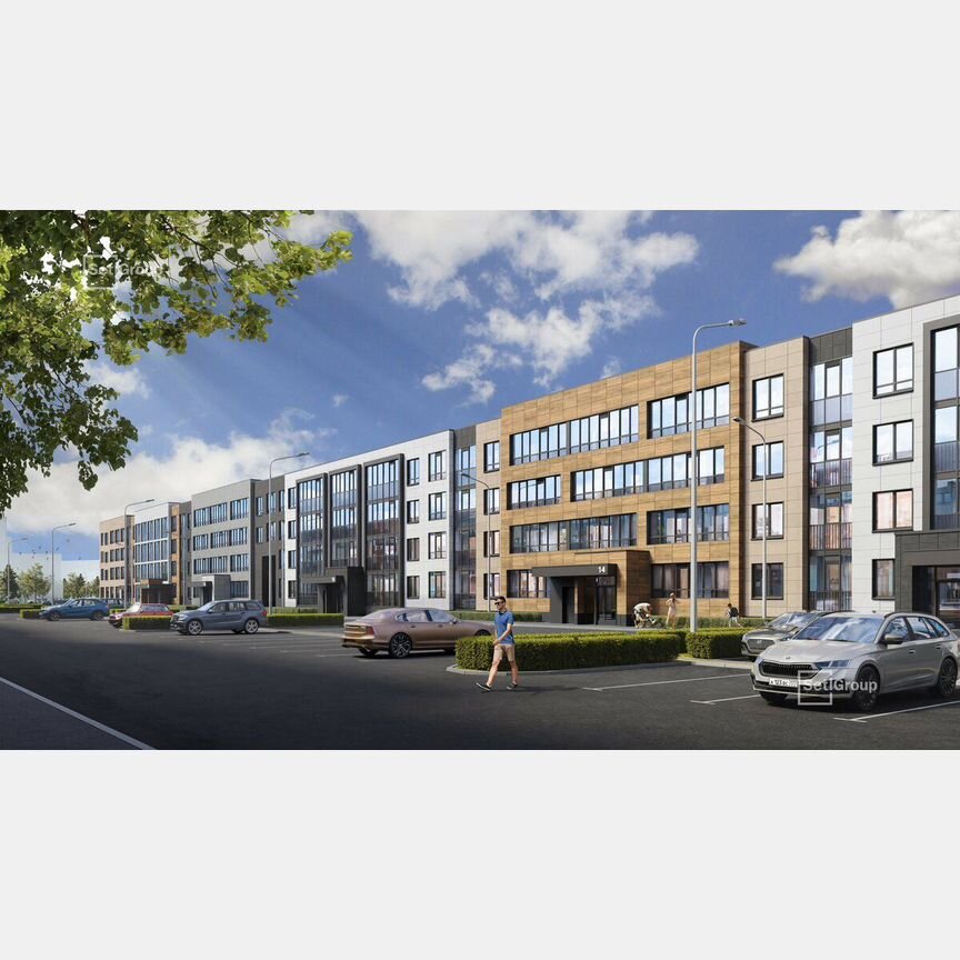 1-к. квартира, 35,6 м², 1/4 эт.
