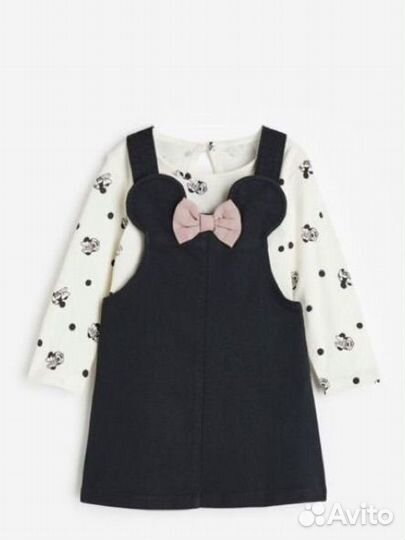 Лонгслив и сарафан hm 80 размер с Микки