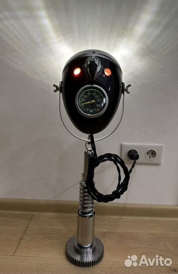 Настольная мото лампа светильник в стиле лофт