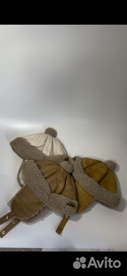 Детская утепленая шапка