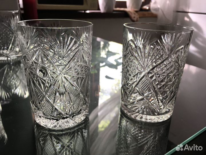 Хрустальные стаканы СССР + рюмки новые