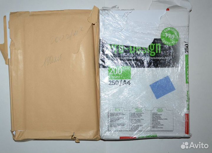 Бумага плотная 300, 200 и 120 г/м2, этикетки. А4