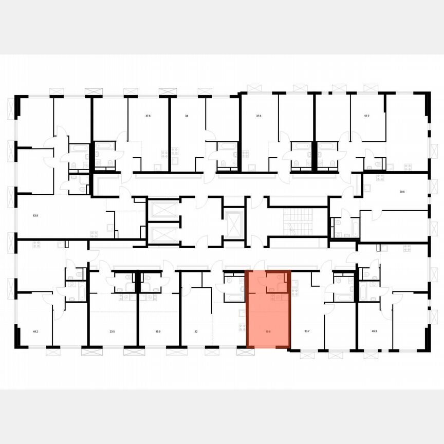 Квартира-студия, 19,8 м², 18/24 эт.