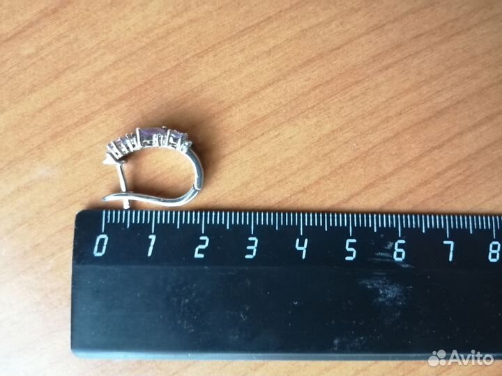 Серебряные серьги с аметистом