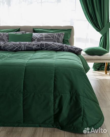 Покрывало беллиссимо изумруд новое плед